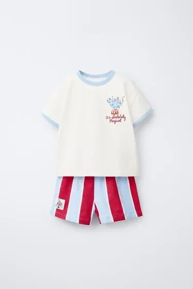 Zara 2-6 лет/пижама с принтом «цирк»