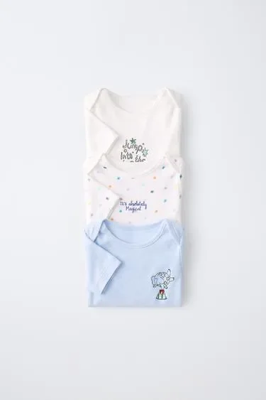 Zara Набор из 3 боди с цирковым принтом