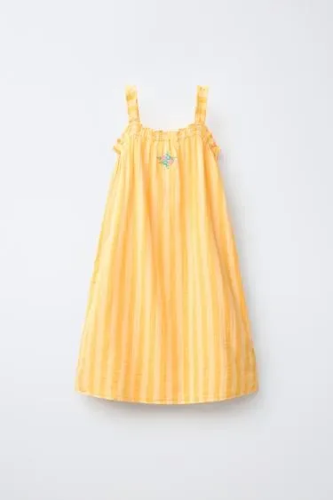Zara 6-14 лет/ночная рубашка в полоску с вышивкой «цветы» купить с доставкой.