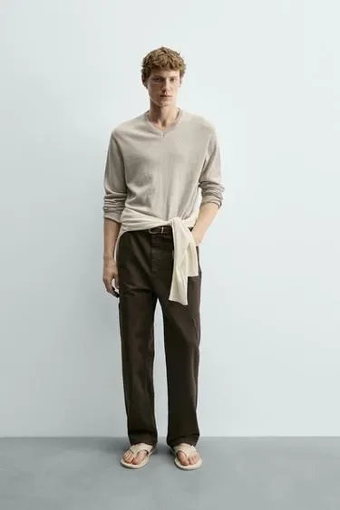 Zara Свитер из смесового хлопка купить с доставкой.