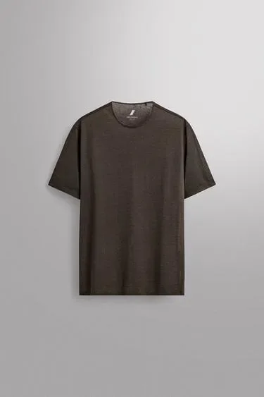 Zara Легкая беговая футболка из рельефной ткани