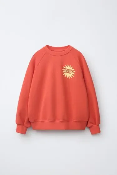 Zara Толстовка с принтом «солнце»