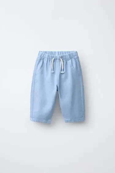 Zara Свободные брюки из саржи