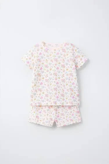 Zara 1,5-6 лет/пижама с цветочным принтом