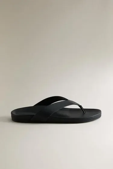Zara Сандалии из кожи с плетеными ремешками