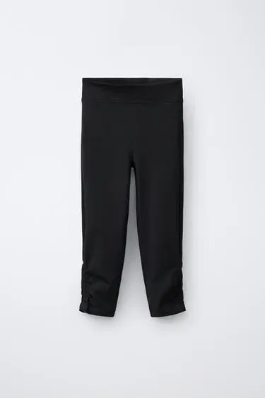Zara Легинсы капри со сборкой