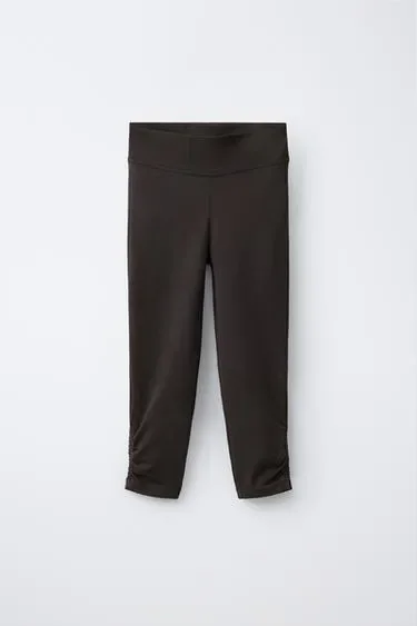 Zara Легинсы капри со сборкой