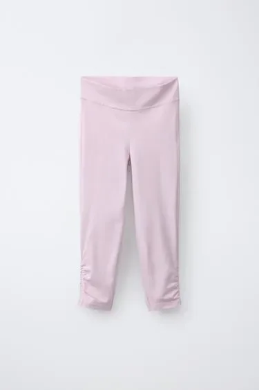 Zara Легинсы капри со сборкой