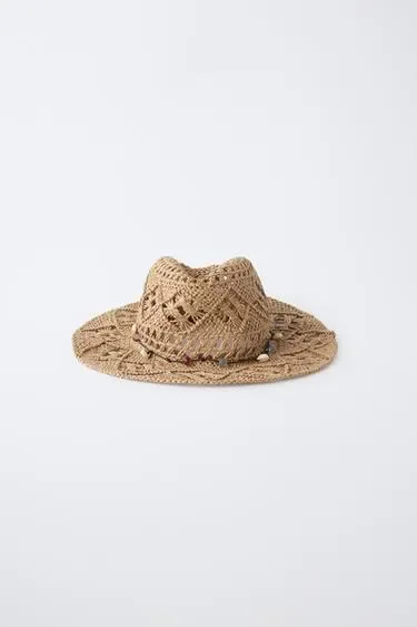 Zara Ковбойская шляпа с ракушками