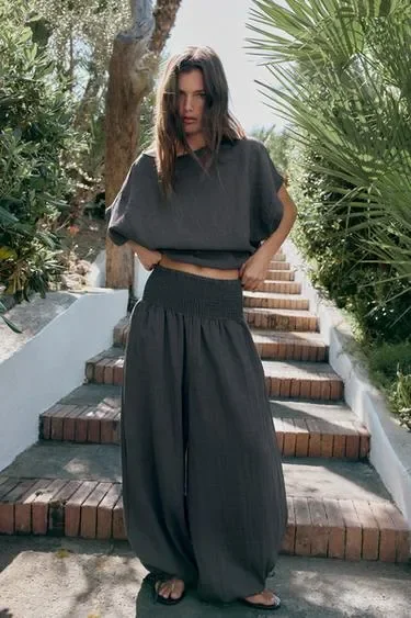 Zara Рубашка-кейп с регулируемым низом