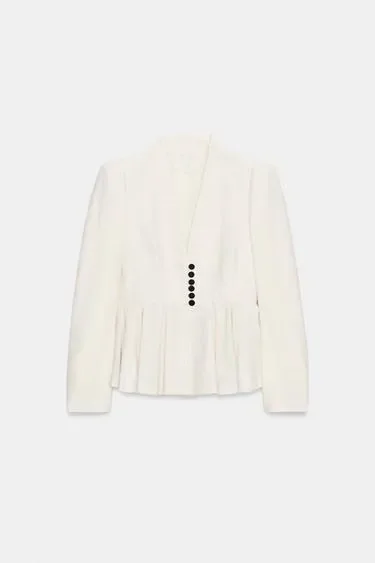 Zara Приталенный блейзер с подплечниками