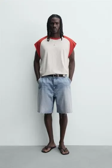 Zara Джинсовые шорты чинос 