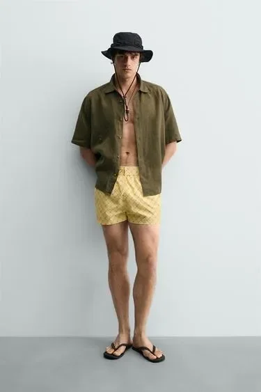Zara Плавки с геометрическим принтом