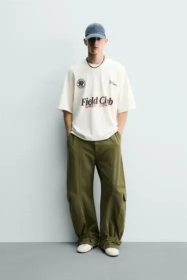 Zara Брюки карго с хлястиками на штанинах