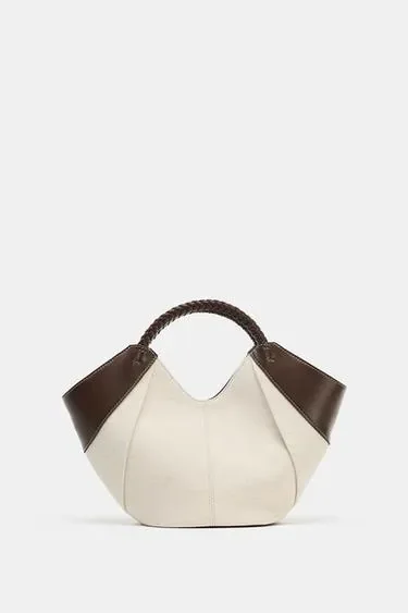 Zara Мини-сумка-шопер из холста