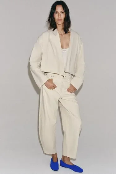 Zara Зауженные джинсы с высокой посадкой — коллекция ZARA «ZW»