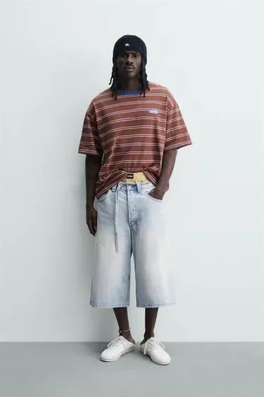 Zara Футболка в полоску PUKAS SURF X ZARA с жаккардом купить с доставкой.