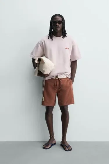 Zara Длинные плавательные шорты с лентами PUKAS SURF X ZARA