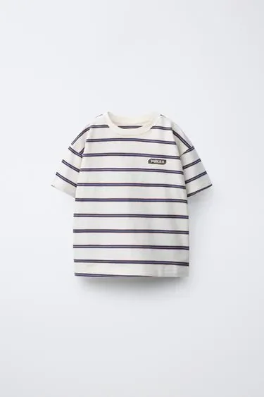 Zara Футболка с полосками и логотипом PUKAS SURF