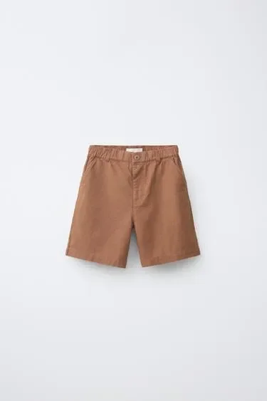 Zara Бермуды из смесового хлопка и льна