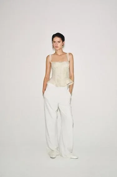 Zara Топ-корсет с кружевом — коллекция ZARA «ZW»