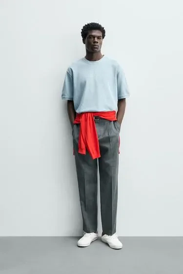 Zara Толстовка классического кроя из ткани пике