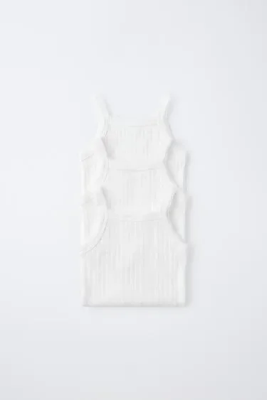 Zara Набор из 3 боди на бретелях POINTELLE