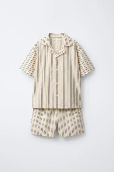 Zara 6-14 лет/пижама-рубашка в полоску