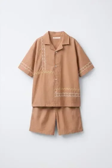 Zara 6-14 лет/пижама-рубашка с вышивкой купить с доставкой.