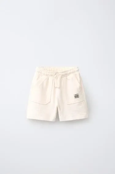 Zara Однотонные шорты-бермуды из крепа
