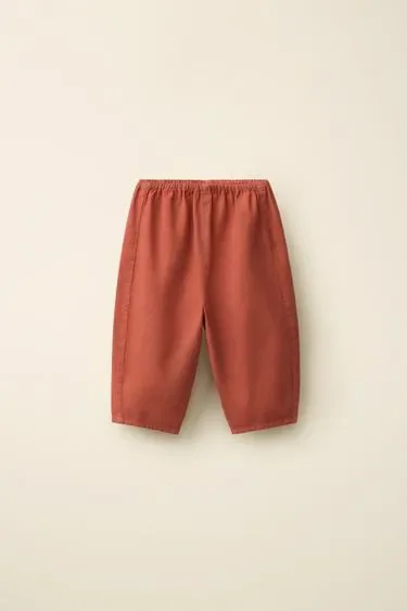 Zara Хлопковые брюки с эластичным поясом от CARAMEL LONDON X ZARA