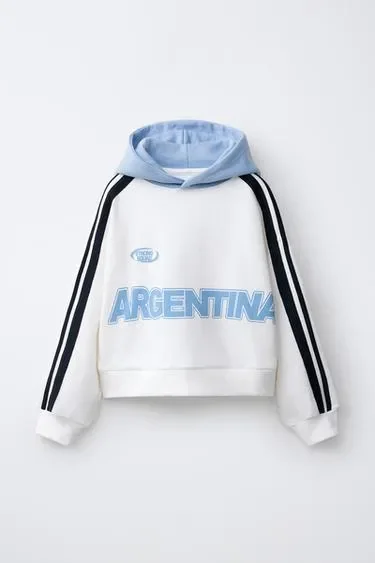 Zara Худи с принтом «аргентина» купить с доставкой.