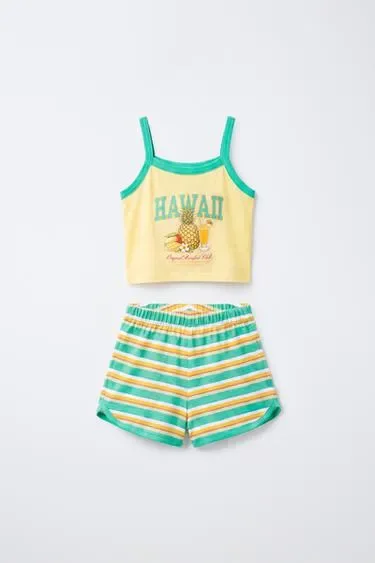 Zara 6-14 лет/гавайская пижама в полоску купить с доставкой.