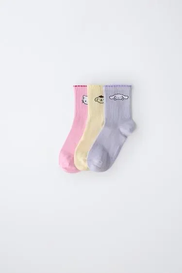 Zara Набор из трех средних носков HELLO KITTY AND FRIENDS © SANRIO