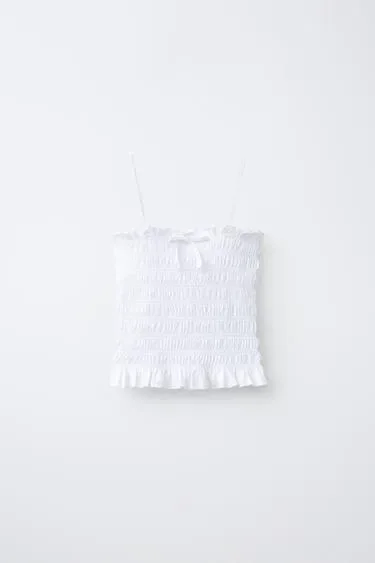 Zara Топ в сборку с эластичными деталями
