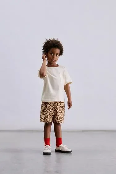 Zara Комплект из футболки и шортов «зебра»