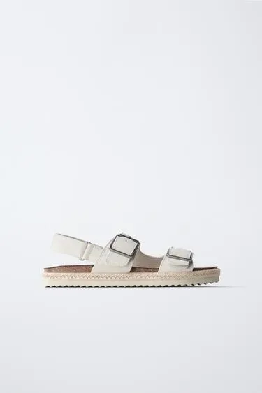 Zara Кожаные сандалии с пряжками купить с доставкой.