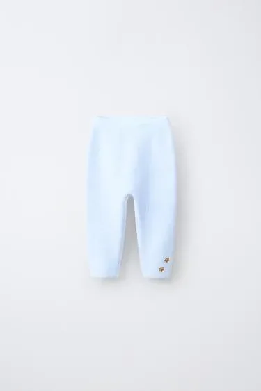 Zara Трикотажные брюки с вышивкой купить с доставкой.