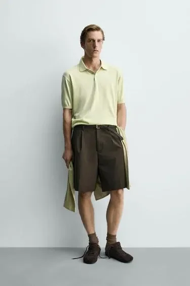 Zara Легкое хлопковое поло