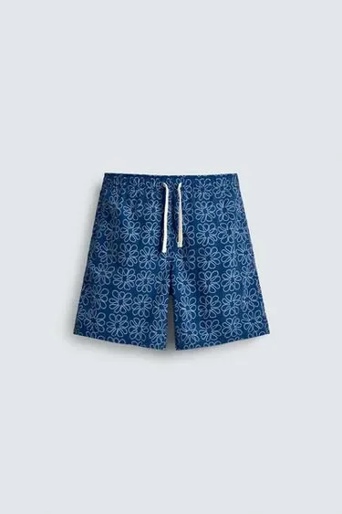 Zara Длинные плавки с цветочным принтом купить с доставкой.