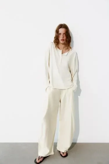 Zara Струящиеся брюки со складками
