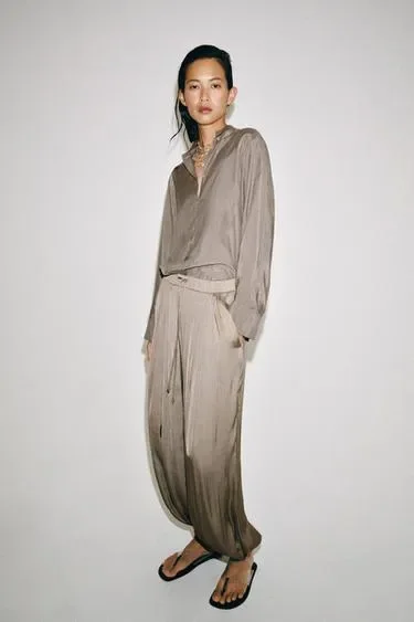 Zara Рубашка из 100% шелка — коллекция ZARA «ZW»