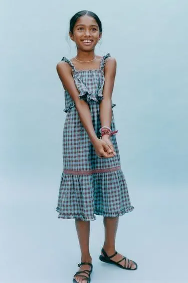 Zara Платье в клетку виши