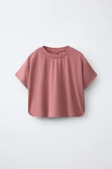 Zara Свободная спортивная футболка с воротником купить с доставкой.
