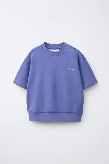 Zara Толстовка с коротким рукавом и рельефной надписью купить с доставкой.
