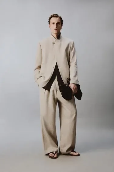Zara Костюмный двубортный блейзер купить с доставкой.