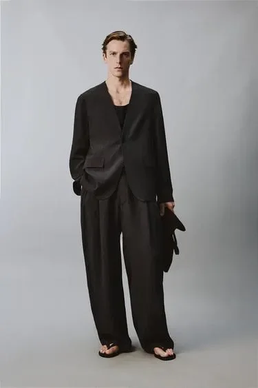 Zara Костюмные брюки свободного кроя свободного кроя купить с доставкой.