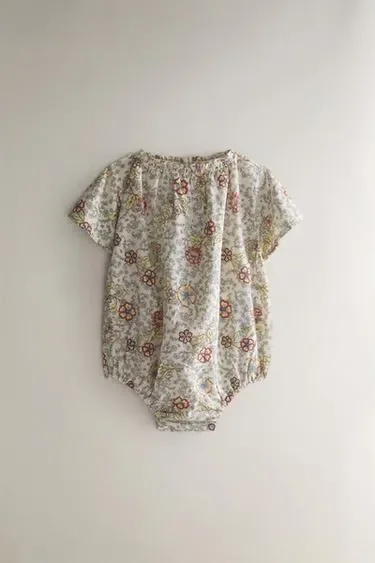 Zara Детский комбинезон с цветочным принтом купить с доставкой.