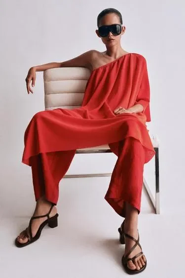 Zara Кожаные босоножки на широком каблуке