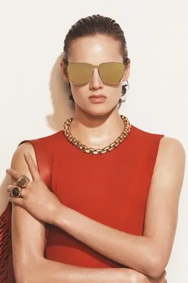 Zara Квадратные металлические солнцезащитные очки — THE ITEM ZARA WOMAN